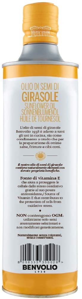 Benvolio 1938 Sunflower Oil 100% italian 750ml
