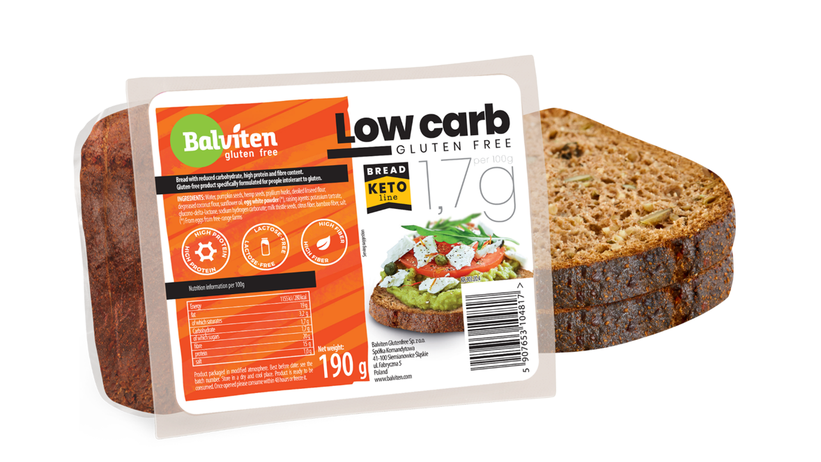 GLUTEN FREE LOW CARB BREAD 190g