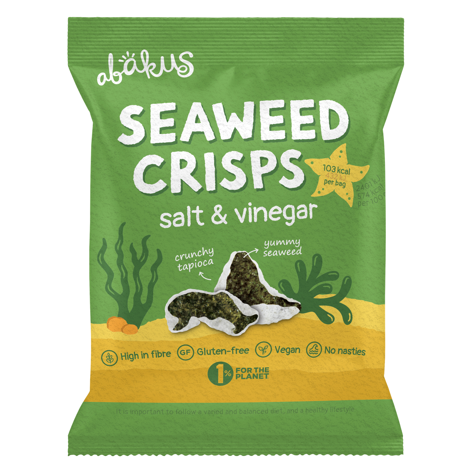 Abakus Foods - Seaweed Crisps - Salt & Vinegar