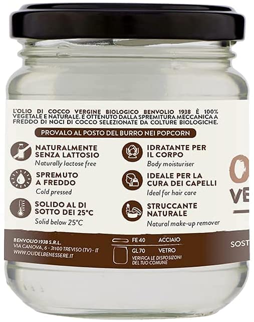 Benvolio 1938 Organic Virgin Coconut oil 200 ml