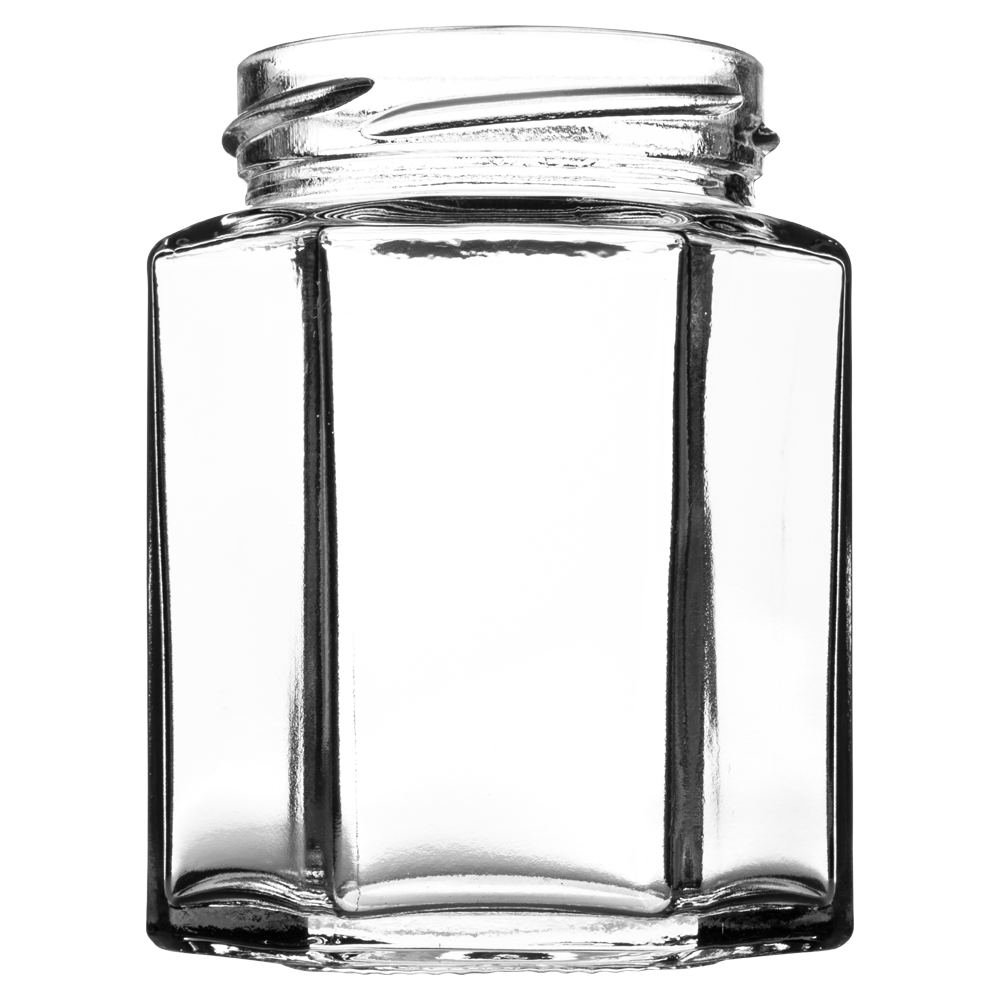 8oz (190ml) Hexagonal Glass Jar
