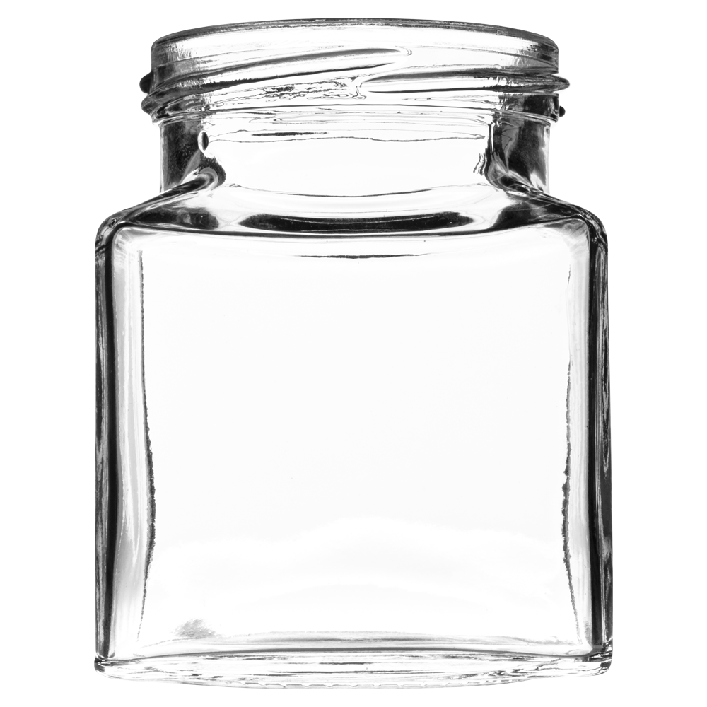 200g (282ml/12oz) Square Glass Jar TO 63