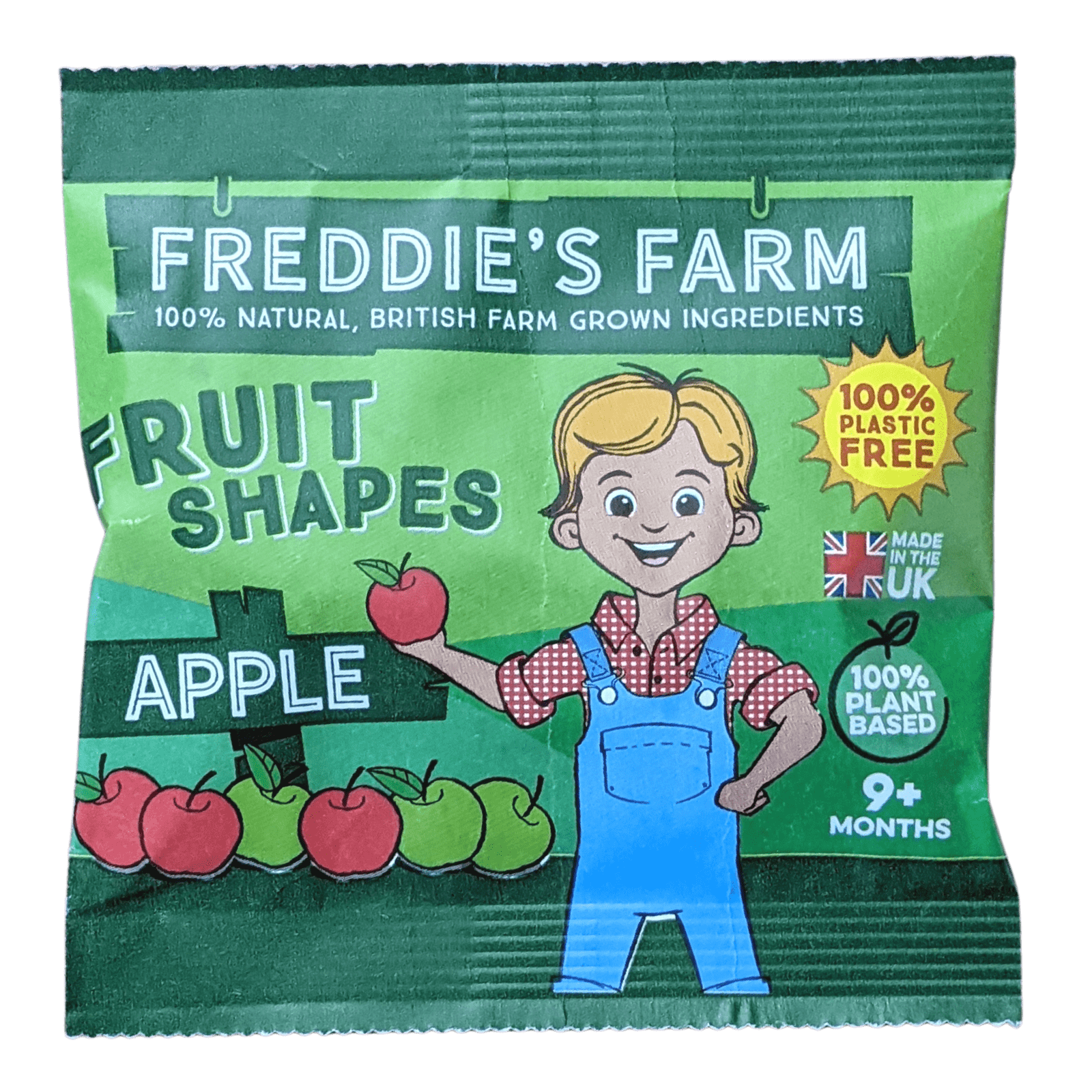 Freddie's Farm Fruit Shapes - Apple - CDU (16 x 20g packets plastic free packets) - NEW