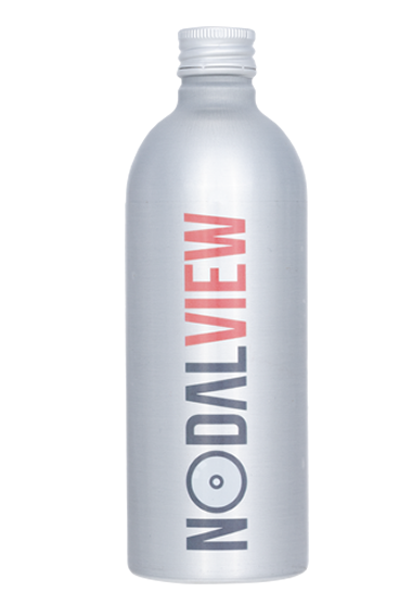 Spring water in aluminum bottle