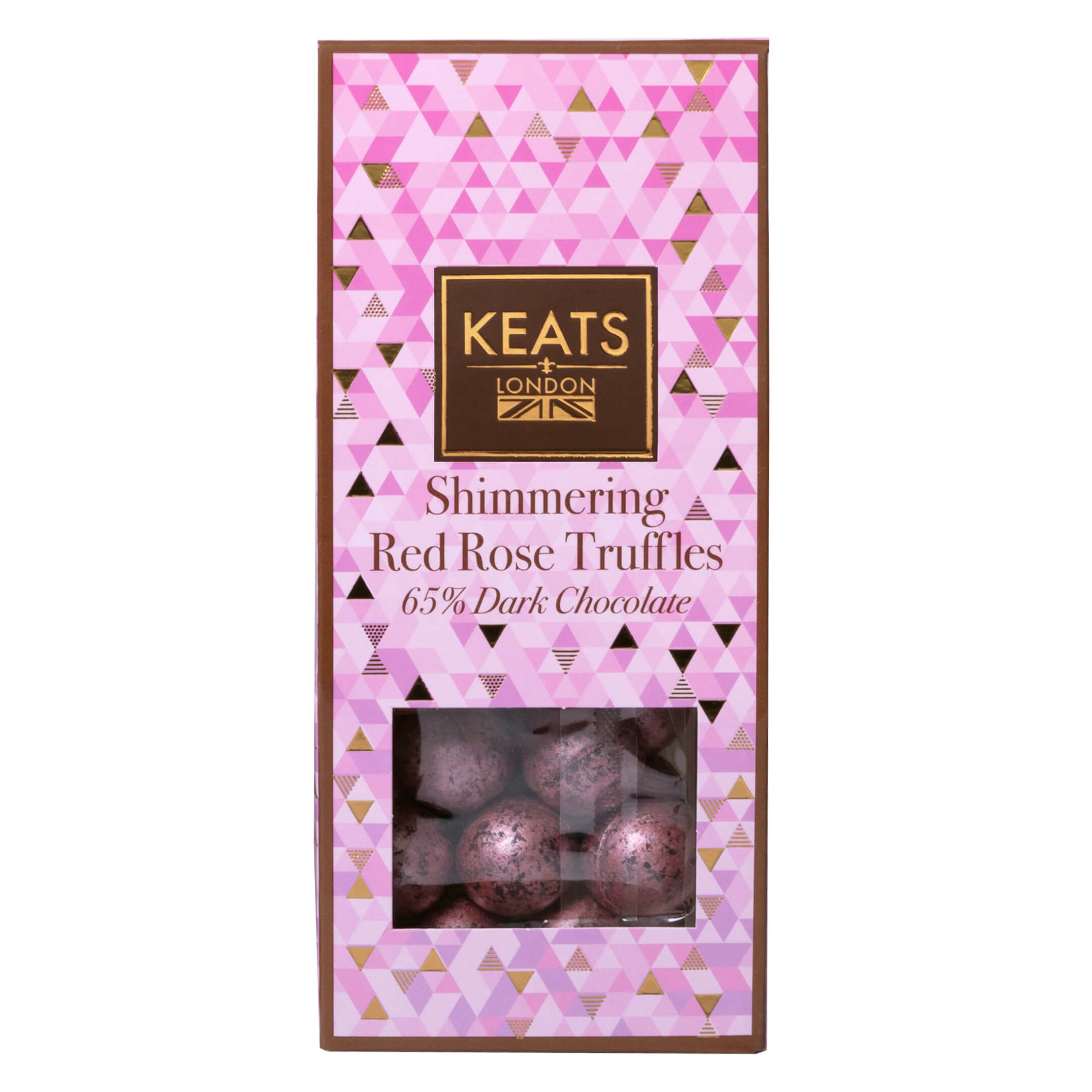 Keats Dark Chocolate Shimmering Rose Truffles Gift Box 117g