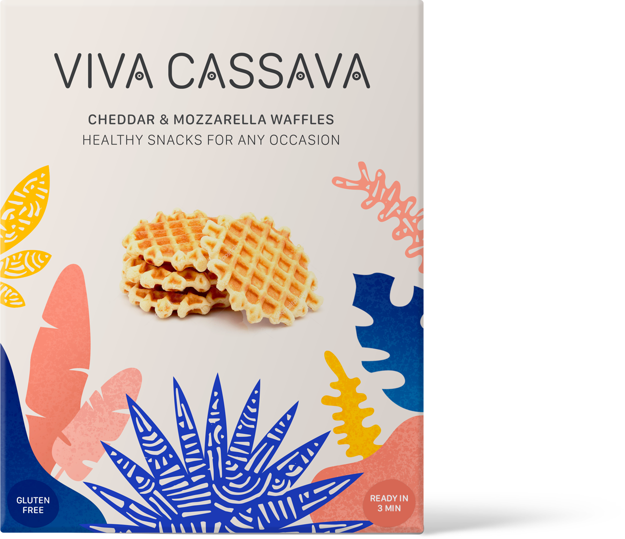 Viva Cassava Cheddar & Mozzarella Waffles