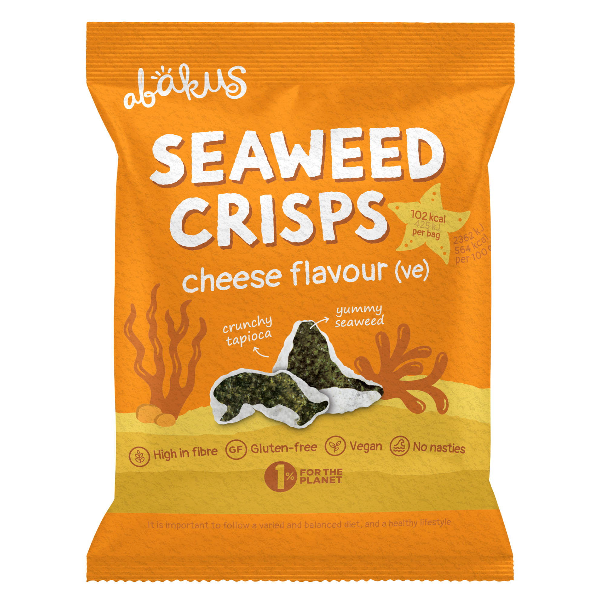 Abakus Foods - Seaweed Crisps - Cheese Flavour