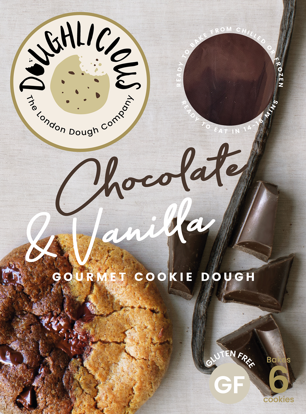 Chocolate & Vanilla Ready To Bake Cookie Dough